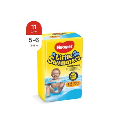 Подгузники-трусики для плавания Huggies Little Swimmers 5-6 (12-18кг) 11шт